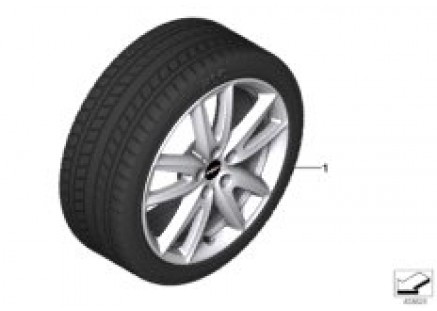 Winter wheel w.tire JCW grip sp.520-18
