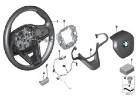 Steering wheel, wood, airbag