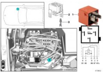 Secondary air injection pump relay K6304