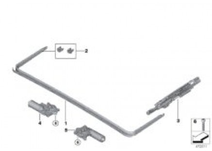 Panorama roof mounting parts