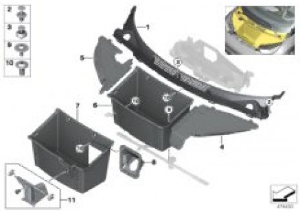 Mounted parts, front