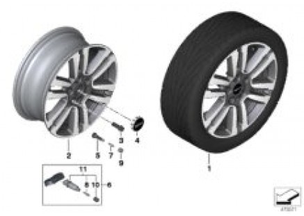 MINI LA wheel Seven Spoke 497 - 17