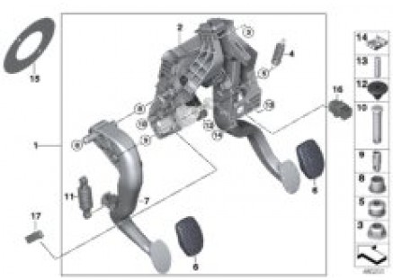 Pedal assembly, manual transmission