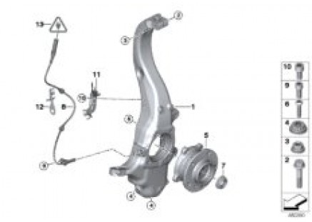 Carrier / wheel bearing, front