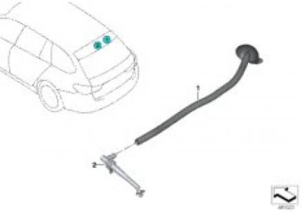 Single parts for rear window cleaning