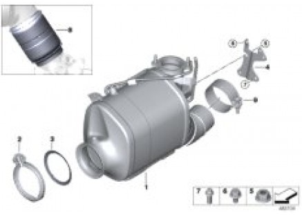 Catalyser/Diesel particulate filter