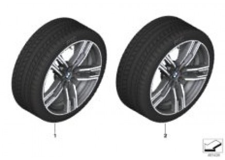 Winter wheel w.tire M doub.sp.727M-19