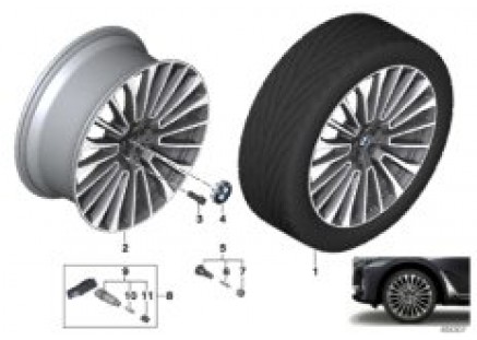 BMW light alloy wheel Y-spoke 757 - 22