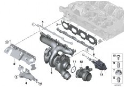 Turbocharger with exhaust manifold