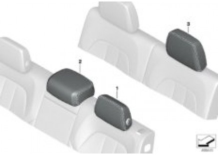 Indv. headrest, basic seat, rear