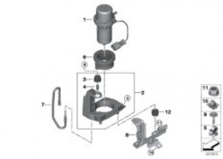 Vacuum pump for brake servo unit