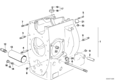 Engine housing mounting parts