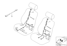 Individual seat wiring harness