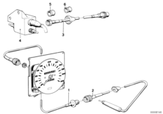 rev. counter cable/serv. interval switch