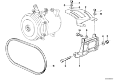Air cond.compressor-supporting bracket