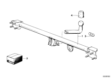 Trailer hitch/electr.attaching parts