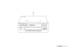 Cassette/radio with CD control