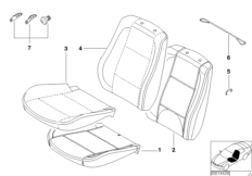 Seat front, uphlstry/cover, Comfort seat