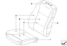 Indiv. cover for Comfort Seat, front, LC