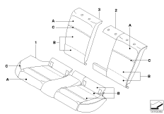 Indiv. load-through for seat, rear, LC