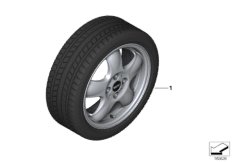 Winter wheel w.tire 5 star sp. R100-15
