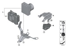Hydro unit DSC/fastening/sensors