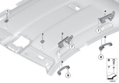 Mounting parts, roof antenna