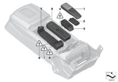 Separate components for rear telephone