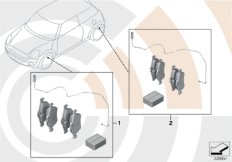 Service Kit for brake pads / Value Line