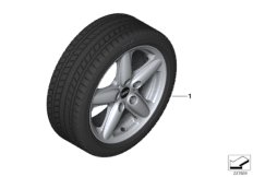 Winter wheel w.tire single sp.R122-16