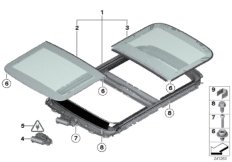 Electric panoramic roof