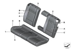 Indi. cover, leather, seat, rear (S4UKA)
