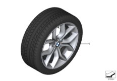 Winter wheel with tire Y-spoke 308 - 18