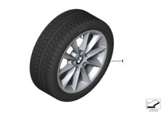 Winter wheel with tire V-spoke 411 - 16