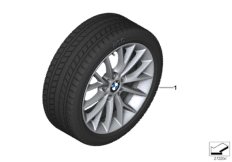Winter wheel with tire Y-spoke 380 - 17