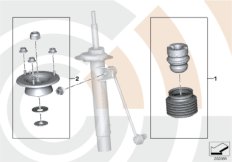 Repair kits for shock absorbers, rear