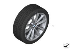 Winter wheel with tire V-spoke 395 - 17