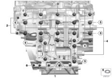 Screw connection, engine housing