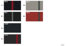 Sample chart Sport Line upholster colors