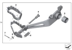 Footbrake lever, adjustable