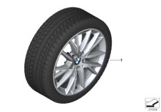 Winter wheel with tire Y-spoke 489 - 17
