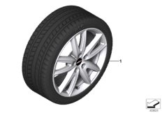 Winter wheel w.tire JCW grip sp.520-18