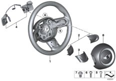 Sport steer. wheel, airbag/shift paddles