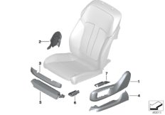Individual seat cover panels, front