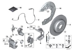 Rear brake / brake pad / wear sensor