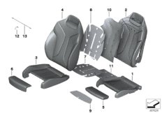 Seat front, uphlstry/cover, Comfort seat