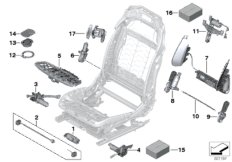 Seat, front, electrical and motors