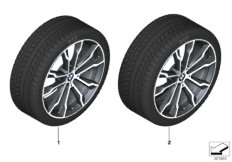 Winter wheel w.tire M doub.sp.699M-20